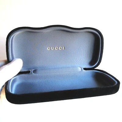 🟢 fodero occhiali da sole vista GUCCI box sunglasses custodia case nero black - Imagen 1 de 3