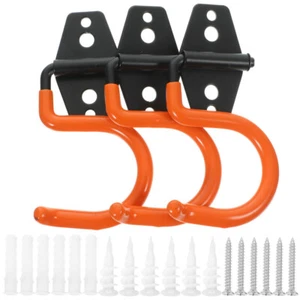 3 Pcs Metal Storage Hook Garden Tool Rack Garage Hooks Heavy Duty - Picture 1 of 12