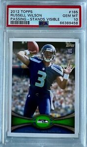 RUSSELL WILSON 2012 TOPPS #165 ROOKIE CARD RC PSA 10 GEM NFL SEAHAWKS BRONCOS