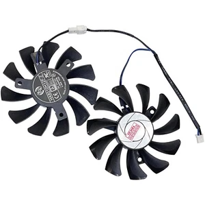 Grafikkarte Lüfter Kühler FAN 75mm 2-PIN cooler MSI Geforce GTX 1050Ti 4GT OC - Afbeelding 1 van 6