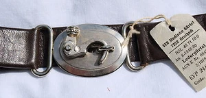 Belt Leather GDR Ostalgia True Vintage Fashion 1976 VEB 60Cm Buckle Bar Rare - Picture 1 of 3