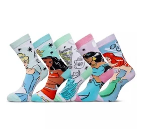 JUEGO CALCETINES PRINCESA DISNEY NIÑAS TALLA ÚNICA PARA LA MAYORÍA CINCO PARES NUEVOS CON ETIQUETAS - Imagen 1 de 8