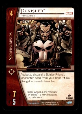 Punisher - Vigilante MSM-005 Web of Spider-Man VS System 2004 TCG CCG - Image 1 of 2