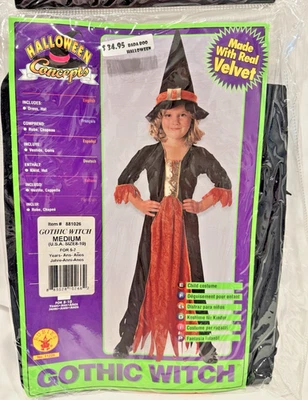 Disfraz de bruja gótica rubíes Halloween niño talla mediana 8-10 Foto 1 de 3