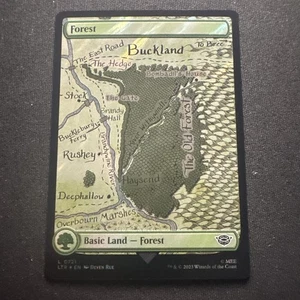 MTG Forest #721 Surge Foil The Lord of the Rings Tales of Middle-earth Land NM - Picture 1 of 3
