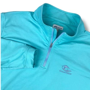 OCEAN FOREST GOLF x PETER MILLAR 'Perth' Mens 1/4 Quarter Zip XL Performance LS - Picture 1 of 15