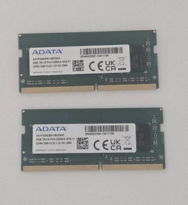 ADATA 2x 8GB 1RX16 PC4-3200AA-SC0-11 DDR4 Laptop Memory AO1P32NC8W1-BD2SHC - Picture 1 of 4