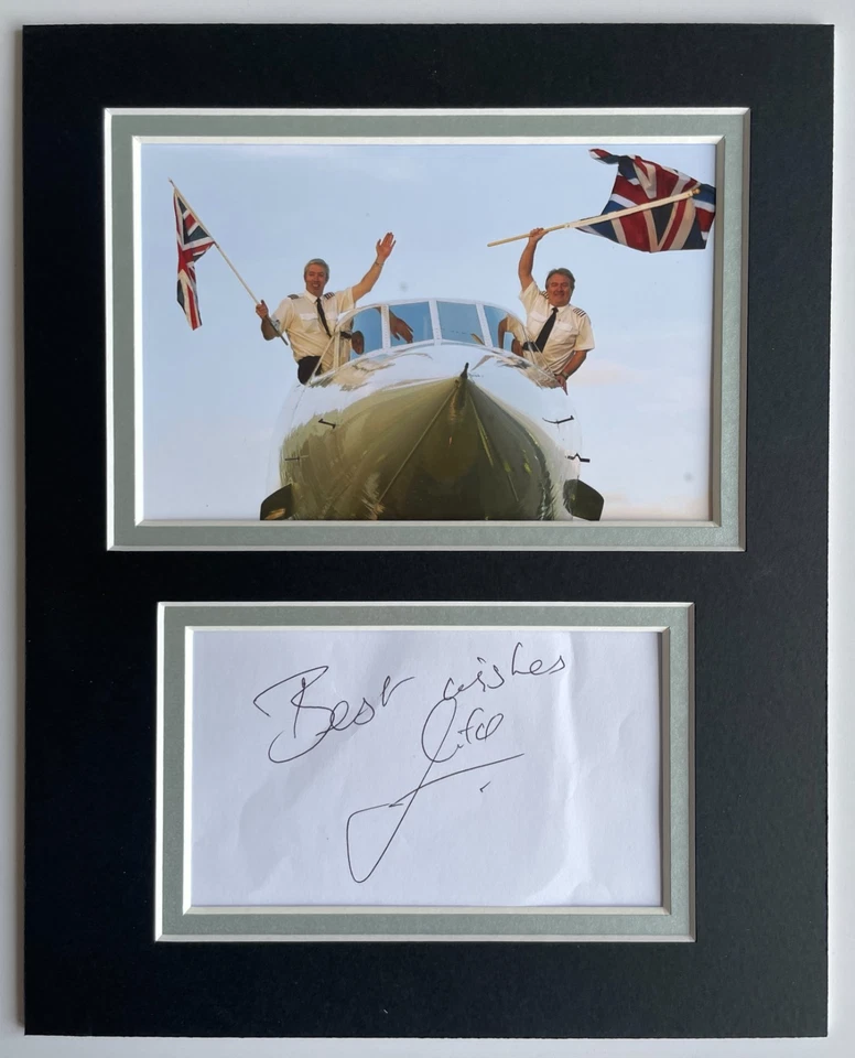 Mike Bannister Signed Autograph 10x8 photo mount display Chief Concorde Pilot - Image 1 of 4