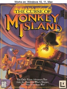 The Curse of Monkey Island PC Mac Game 1997 Windows 10 11 - Picture 1 of 2