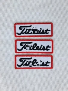 Set of 3 Tit-liest Golf Patch Embroidered Iron-on 3” x 1" White/Black Patches - Picture 1 of 6