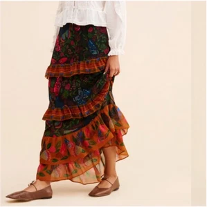 Maxi falda Farm Rio Gardenfly en capas talla XS - Imagen 1 de 8