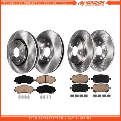 11.89" Front 12" Rear Disc Rotors Brake Pads for Town & Country Grand Caravan - Image 1 of 4