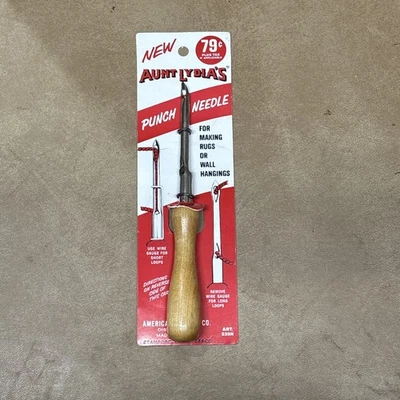 Vintage Aunt Lydia's Punch Needle Rug Crafting Tool in Original Package 235N - Image 1 of 2
