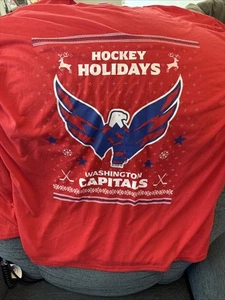 Washington Capitals Hockey Holidays Long Sleeve Shirt XL 12/22/24 RED CAPS - Picture 1 of 8