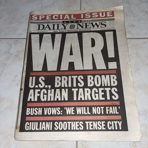 NY Daily News 10/8/2001 Spec. Issue U.S Brits Bomb Afghan Targets Bush Vows - Picture 1 of 2