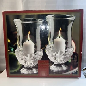 Vintage 4-Pc. Gorham Sparkling Angels of Peace Hurricane Candle Holder NEW - Picture 1 of 14