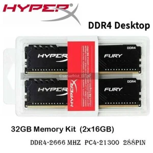 HYPERX 32 GB DDR4 Speicherkit (2x16GB) 2666 HX426C16FB3K2/32 288Pin Desktop DIMM - Bild 1 von 7