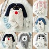Newborn Baby Boys Girls Winter Cute Warm Fleece Jumpsuit Romper Warm Outwear UK
