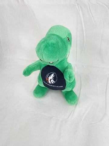 Official NFL Denver Broncos Plush Green T Rex Dinosaur Stuffed Animal 11" Cover