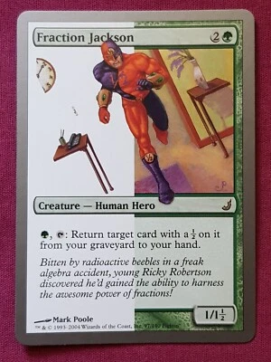 Magic The Gathering UNHINGED FRACTION JACKSON green card MTG - Image 1 of 2