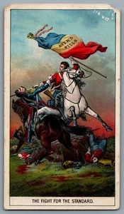 Trade Card c1880s Advertisement Ayers Pills The Fight For The Standard - Picture 1 of 3