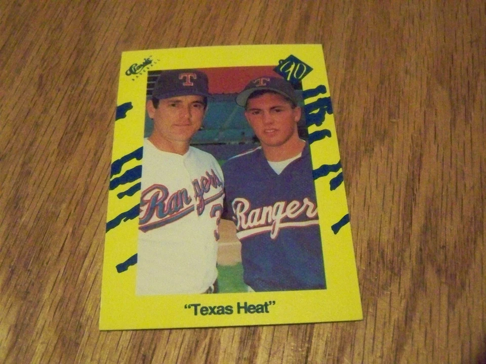 NOLAN RYAN & REID RYAN   1990 CLASSIC  BASEBALL CARD YELLOW - Image 1 of 1