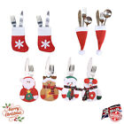 Santa Socks Christmas tableware Silverware Cutlery holder Bag Table Decorations
