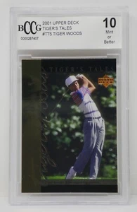 Tiger Woods 2001 Upper Deck Tiger's Tales #TT5 novato BCCG 10 como nuevo o mejor - Imagen 1 de 4