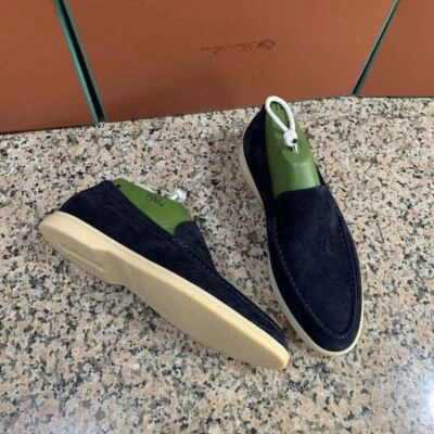 Verano Nuevos Zapatos Para Hombre Verano Caminar Gamuza Sin Cordones Mocasines Negocios Ocio Zapatos Foto 1 de 4
