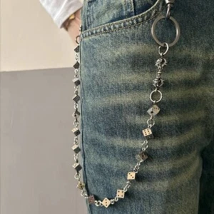 Metal Pants Waist Chain Tassel Wallet Chain Punk Chain Keychain Women Men - Picture 1 of 10