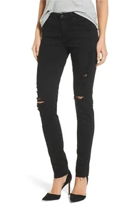NWT AG PRIMA CIGARETTE 5 YEARS BLACK DESTRUCTED JEANS 29 - Picture 1 of 9