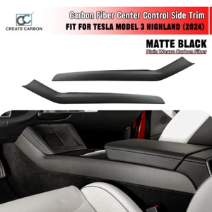 2pcs Real Carbon Fiber Center Control Side Trim For Tesla Model 3 Highland 2024+ - Foto 1 di 7