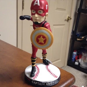 2017 Indianapolis Indians Marvel Captain America Bobblehead SGA  - Picture 1 of 4