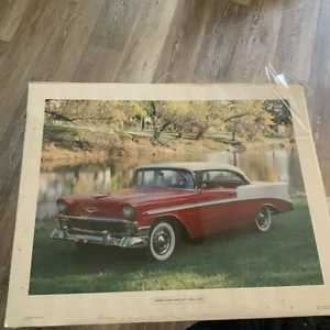 Chevrolet Bel Air 1956 16"x20" póster de colección carteles de sala de exposición 1983 gráficos eléctricos - Imagen 1 de 6