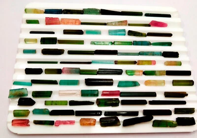 Natural Multi-Color Tourmaline Stick Rough Loose Gemstone Lot 148 Cts - Image 1 of 4