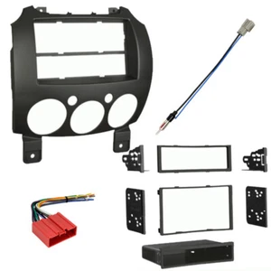 99-7518B estéreo para automóvil simple y doble radio din kit de instalación de tablero y cables 4 Mazda 2 - Imagen 1 de 4