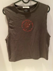The Rolling Stones Tank Top Shirt Women X-Large Logo Rock Band Graphic Cropped - Picture 1 of 8