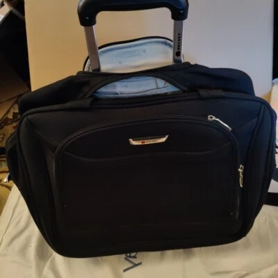 Delsey Rolling Travel Bag ~ 2 Wheeler ~ Carry On Under Seat Luggage ~ Black - Image 1 of 4