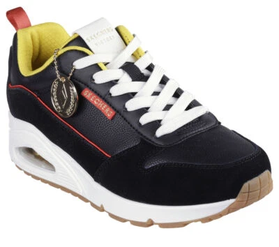 Woman Skechers Uno -Victory Pack Sneaker Shoe 177910 Color Black/Red Brand New - Image 1 of 4