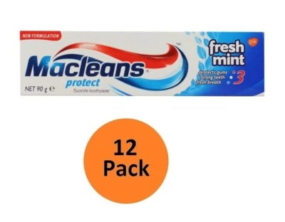 12 x MACLEANS 90g TOOTHPASTE PROTECT FRESH MINT 100% Brand New - image 1 of 4