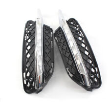 Pair of Front Bumper Grille w/ DRL LED Fog Light Lamp Kit for Benz W221 2010-12
