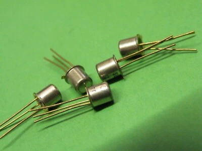 SGS 5 Pcs ITT BC107B Metal Can TO18 npn Transistor Gold plated leads GB17 w