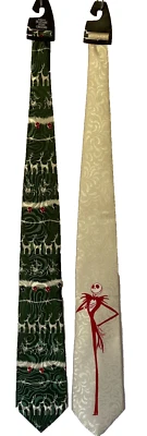 Tim Burton's The Nightmare Before Christmas Jack Skellington 2 Mens Ties 58"x 3" - Image 1 of 4