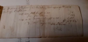 Newburyport Ma. factura de venta de tabaco tabaco negro y amarillo 1838 de E. House  - Imagen 1 de 7