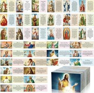 180 Pcs Catholic Mass Prayer Cards Assorted Holy with assorted color - Picture 1 of 6