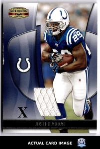 2009 Donruss Gridiron Gear #45 JOSEPH ADDAI Indianapolis Colts MEM #/100 EX - Picture 1 of 4