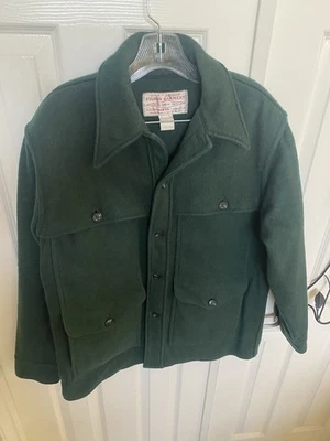 Filson Double Mackinaw Cruiser Wool Jacket Green Size 42 Made in USA Vintage - Image 1 of 4