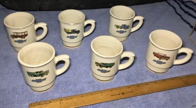 6 tazas de camión de cerámica vintage ~1962 concesionario Chevrolet concesionario premio de ventas antiguas~ Foto 1 de 4