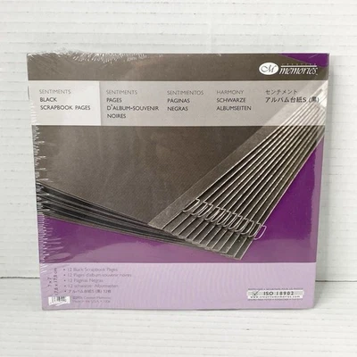 Libro de recortes Creative Memories Sentiments 2006 12 páginas negras 7 x 7 Foto 1 de 2