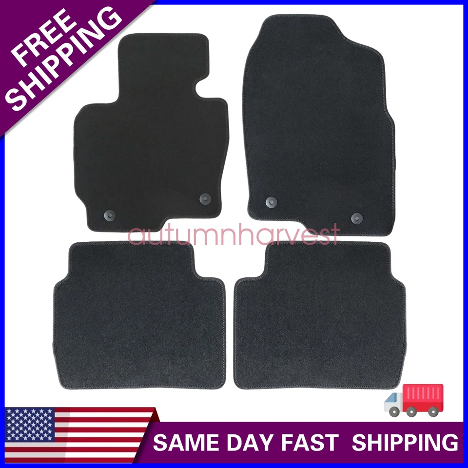 Alfombrillas delanteras y traseras de terciopelo negras 2013 2014 2015 2016 para Mazda CX-5 Foto 1 de 4